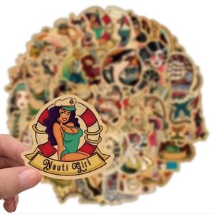 🍉5 for $25* Nautical Pinup Girl Tattoo Stickers